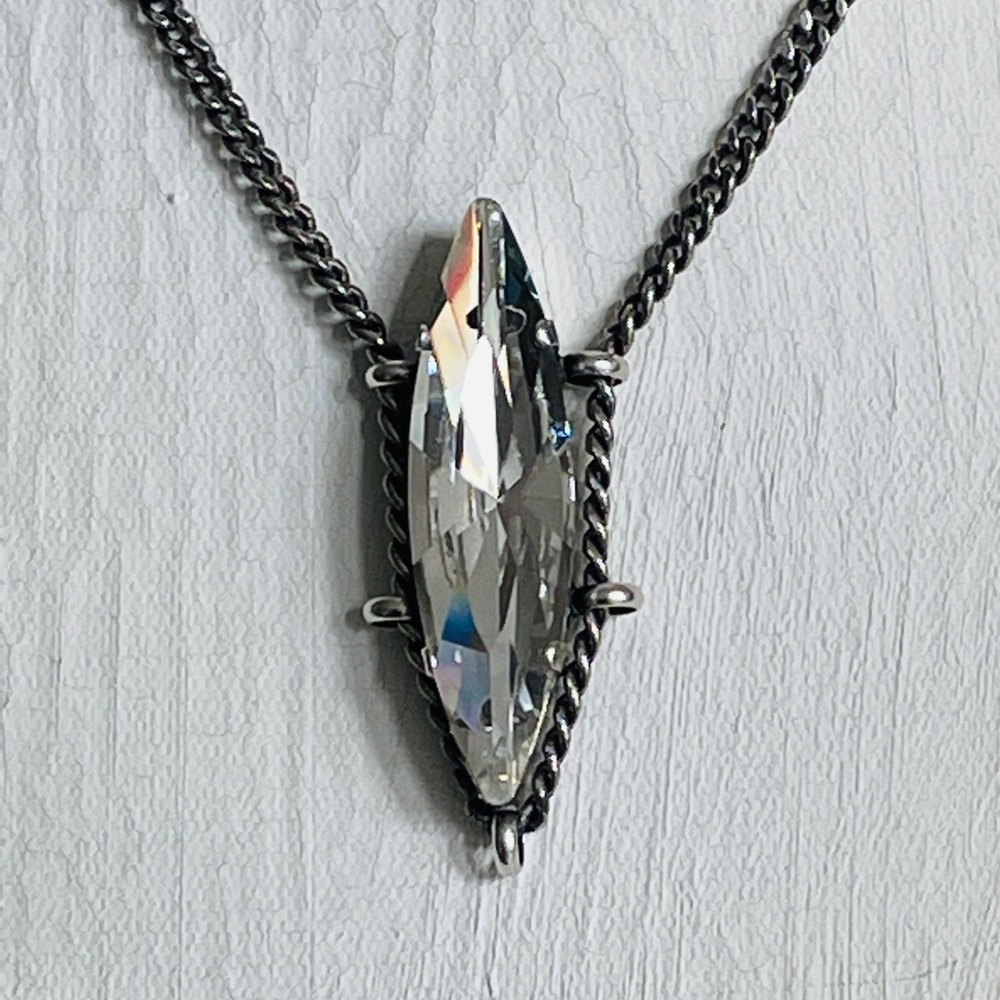 Just Stunning Swarovski Crystal Chain Wrapped Pendant Necklace